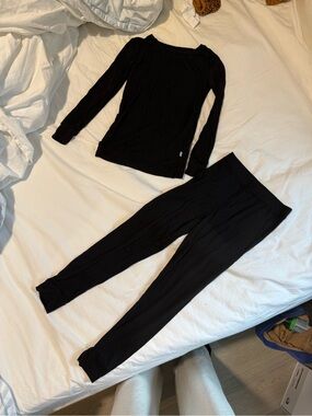 Little Sleepies Black Sleep Top & Leggings Set